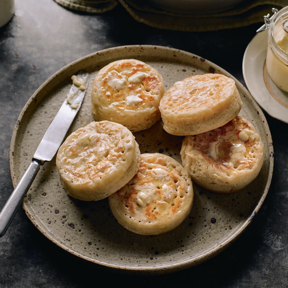 Buttery Homemade English Crumpets