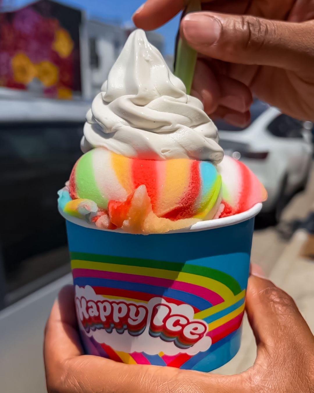 happy ice with soft serve